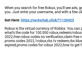 What is the Promo Code for Robux 2022 Roblox Items